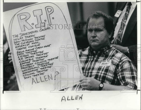 1990 Press Photo Bob Burford & opinion of Bulkley/Allen redevelopment - Historic Images