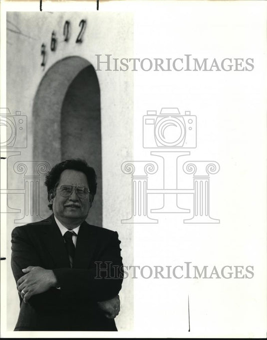 1990 Press Photo Daniel Cardenas, President of Hispanic Political union - Historic Images