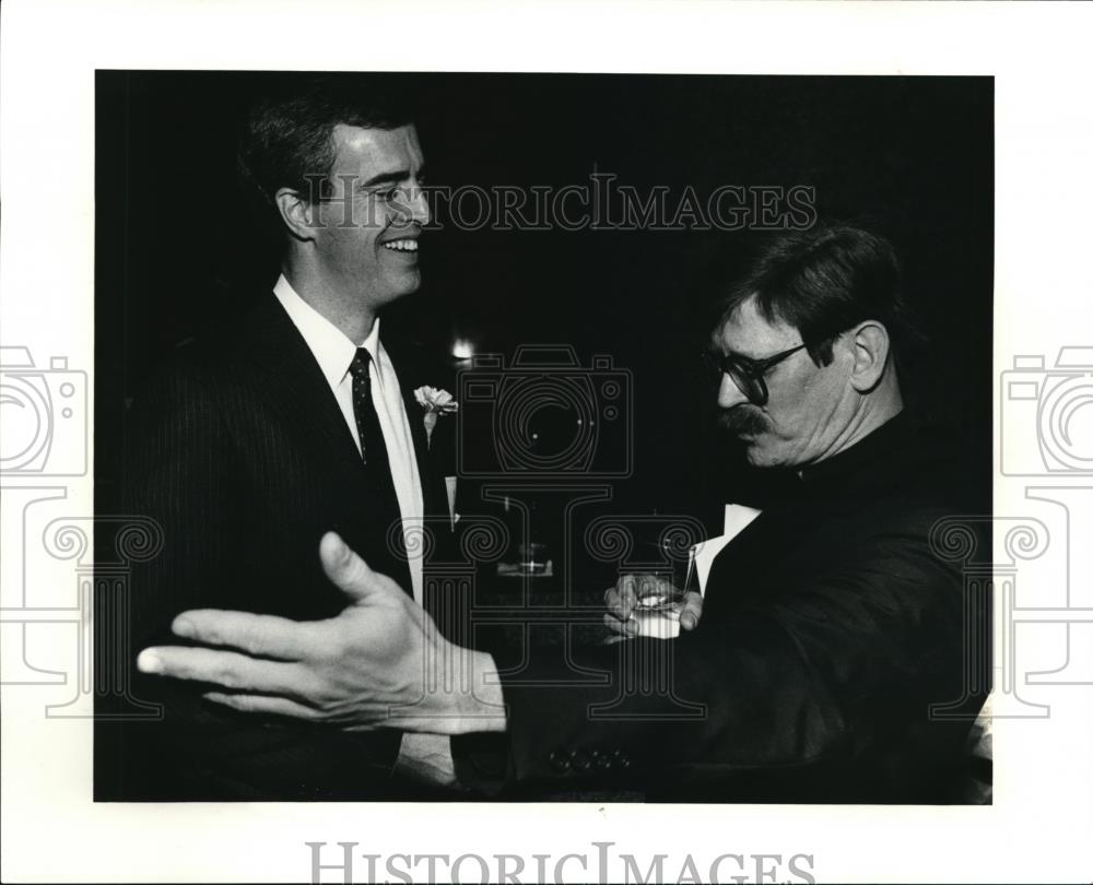 1990 Press Photo Jack Corrigan and Priest Carl Bonk - cva07883 - Historic Images