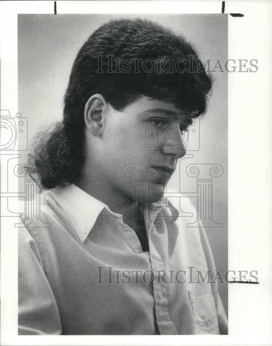 1990 Press Photo Heath Dengar Testifies at Hearing Norwalk Court - Historic Images