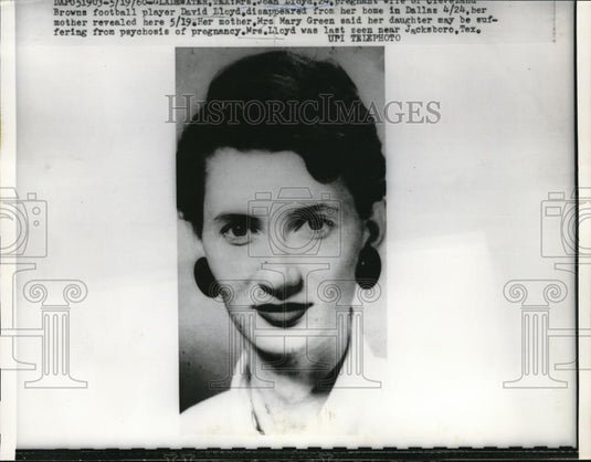 1960 Press Photo Gladewater Texas Joan Lloyd disappeared from her home - Historic Images