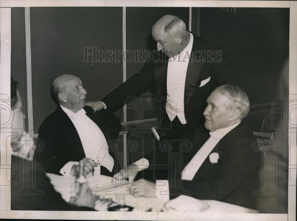 1937 Press Photo W Forbes Morganm James A Farley at a ball in NYC - Historic Images