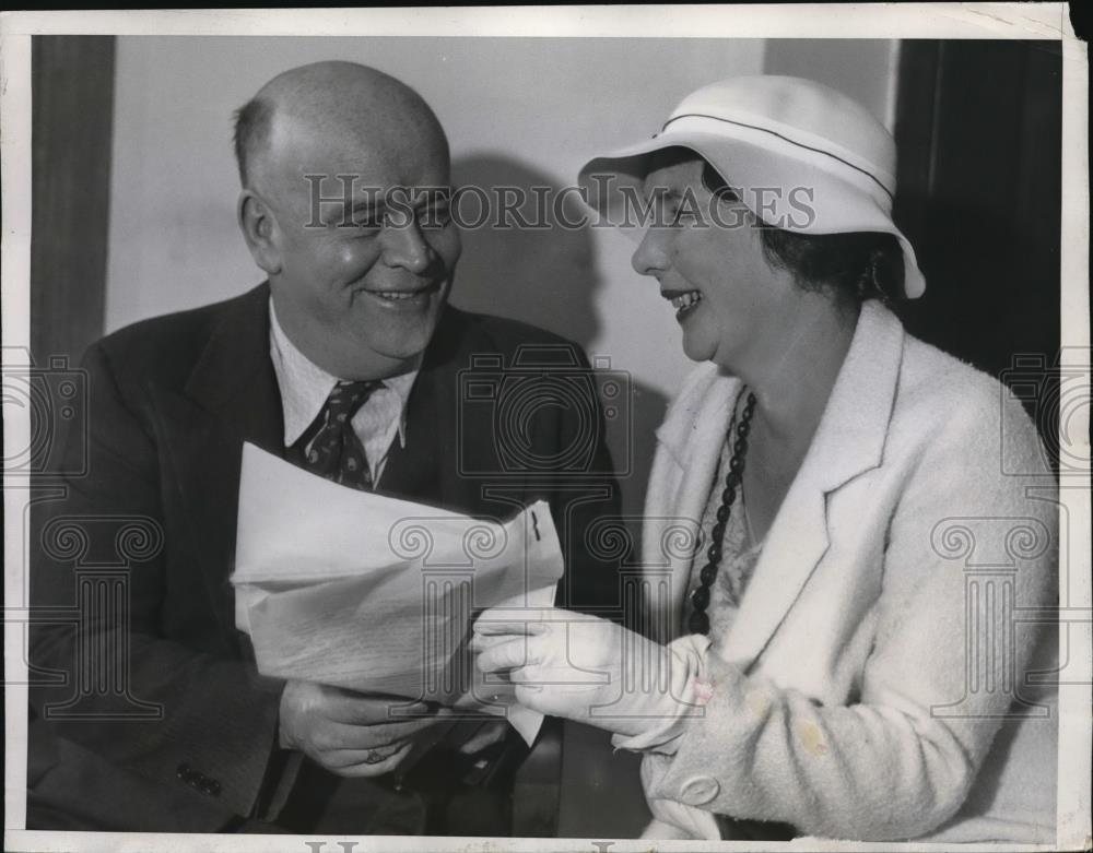 1934 Press Photo Dr. Margaret Lamson and defense Attorney Edwin McKenzie - Historic Images