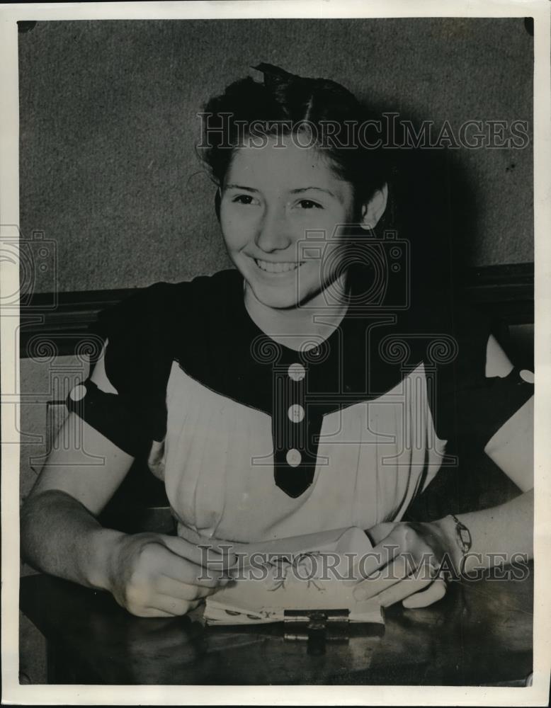 1940 Press Photo Juanita Graham Houston school girl - Historic Images