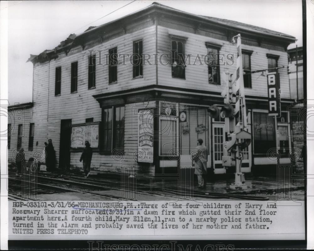 1956 Media Photo Shearer house was burned and killed three of their children - Historic Images