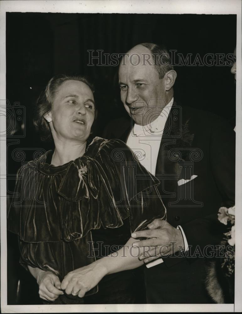 1936 Media Photo Donald and Mrs Richberg National Emergency Council Washington - Historic Images