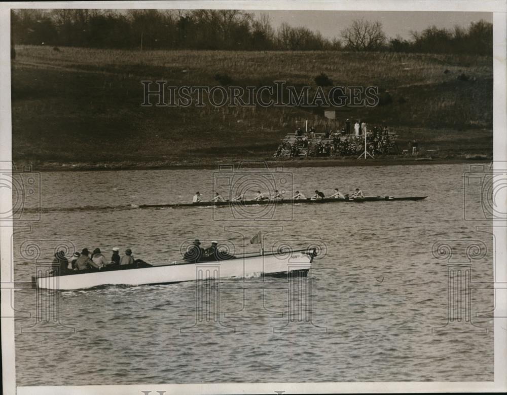 1934 Press Photo Navy defeats Columbia at the Severn River at Annapolis Missouri - Historic Images