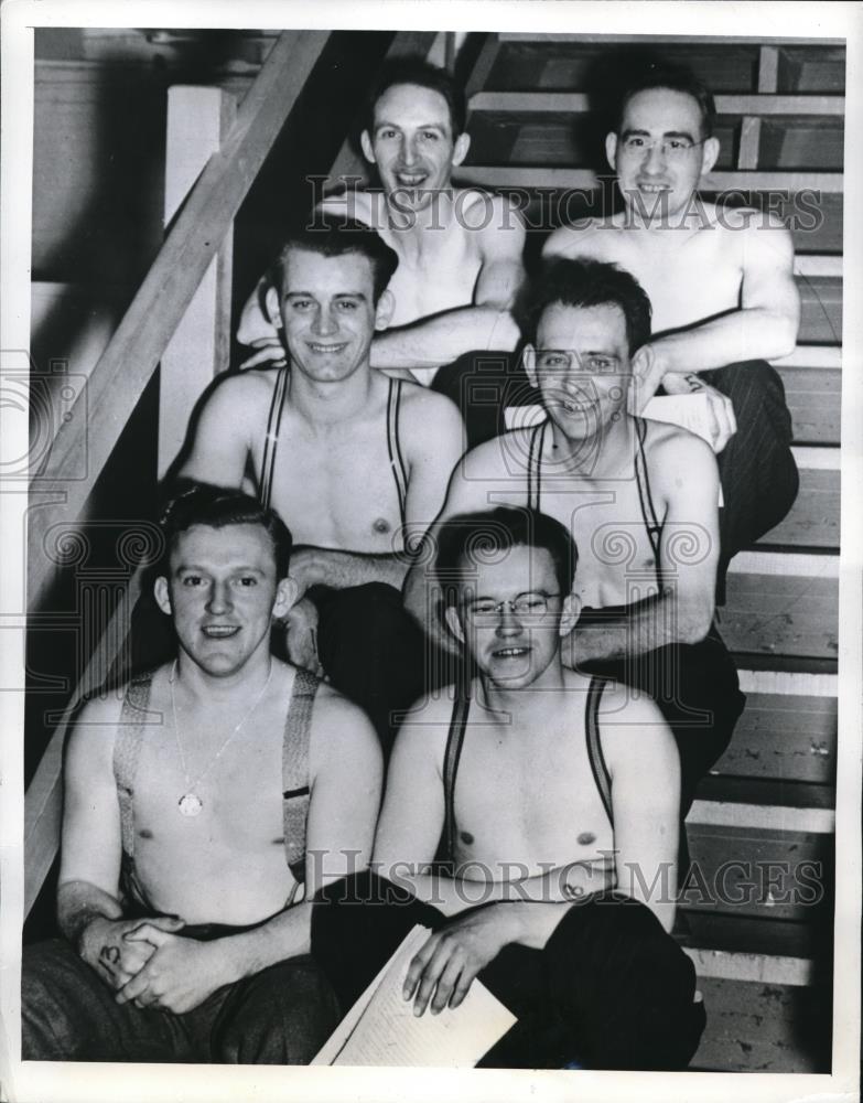 1942 Media Photo J Eugene, J McCafferty, Louis &amp; Joseph Dossa, W and Jack Fratus - Historic Images