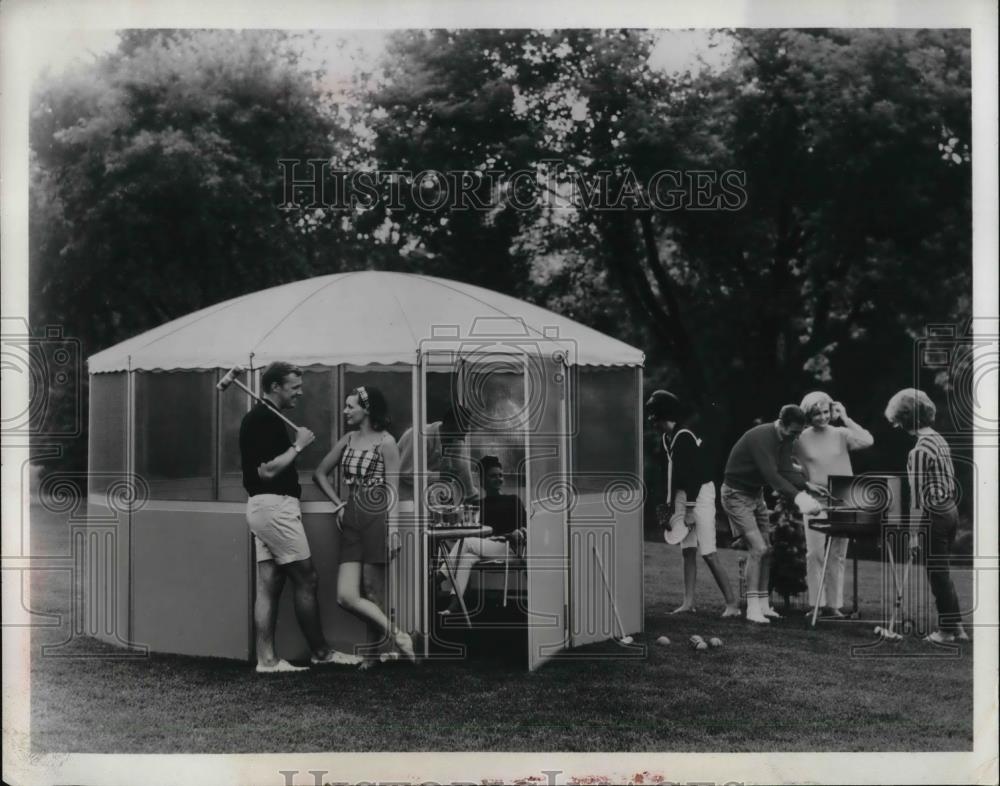 Media Photo Paradome screen shelter for outdoors by Outdoor Fiber Products - Historic Images