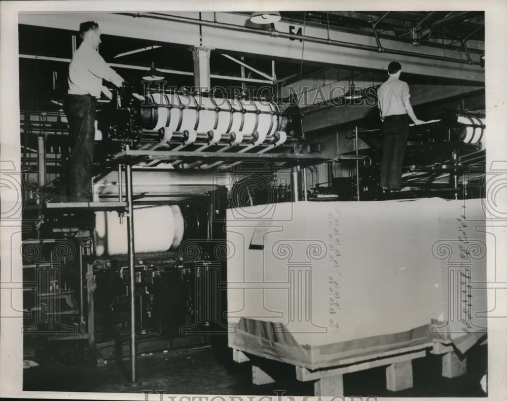 1937 Media Photo Official state presses of JB Lvon Company in Albany, New York - Historic Images