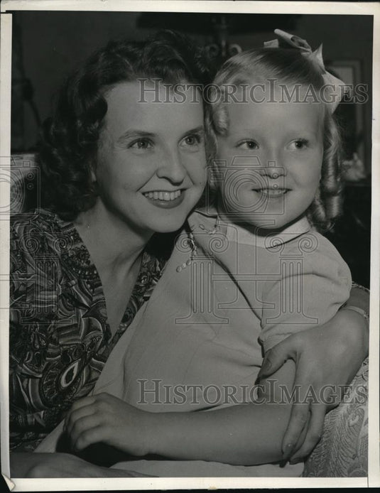 1941 Media Photo La Calif Former opera star Marion Talley & daughter Susan - Historic Images