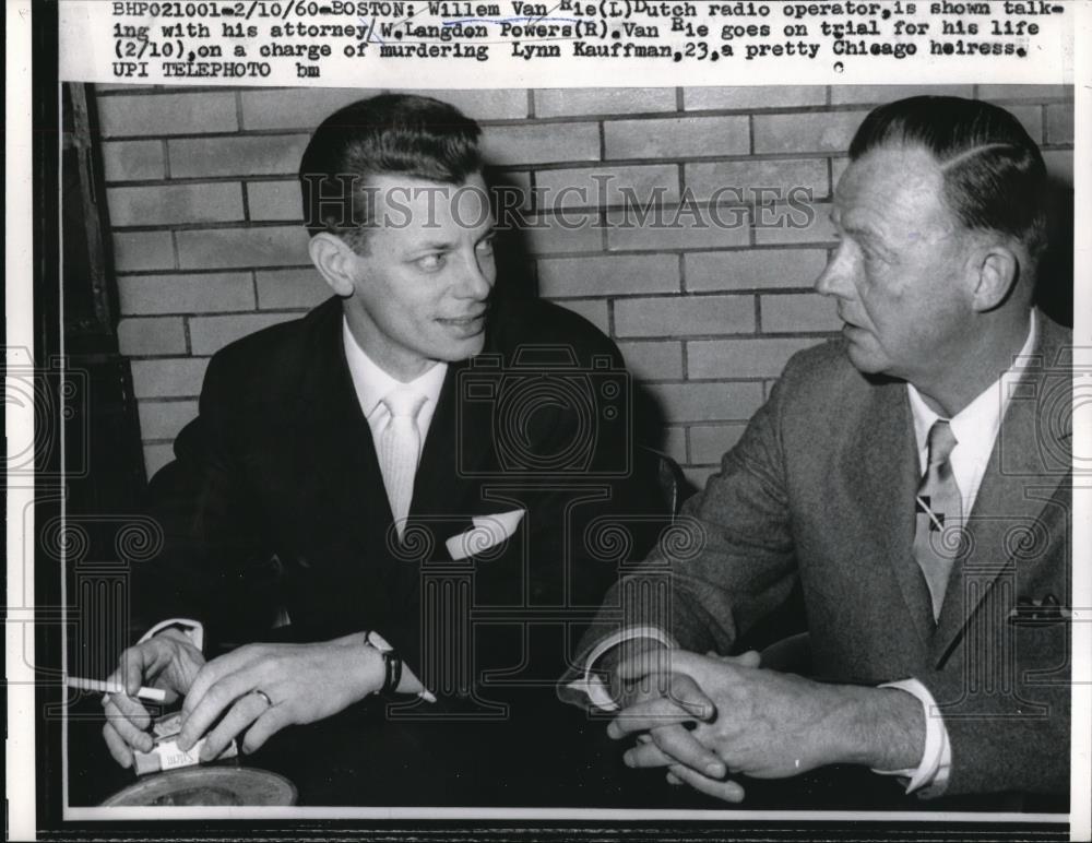 Willem Van Rie talking with attorney W. Langdon Powers 1960 Vintage ...