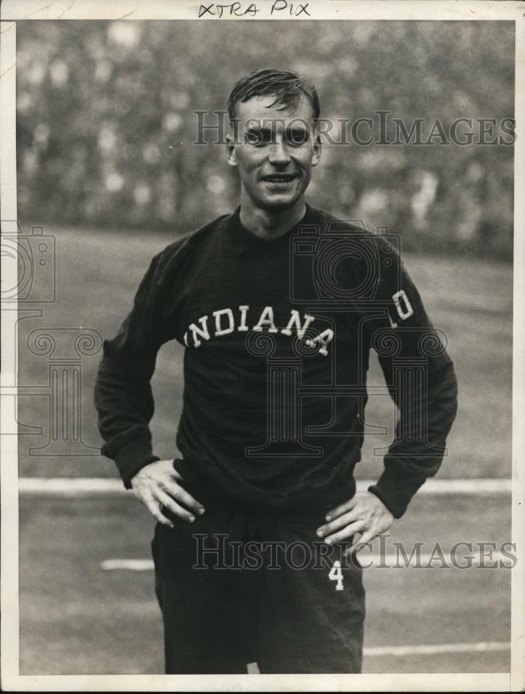 1936 Press Photo Don Lash Indiana Univ 2 mile track event - nes21060 - Historic Images