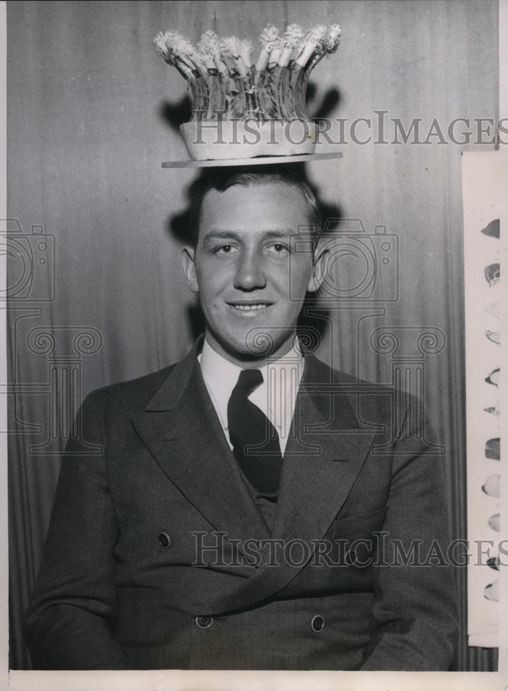 1935 Press Photo Vincent Arthaud Champion of the Intercollegiate Meat Judging - Historic Images