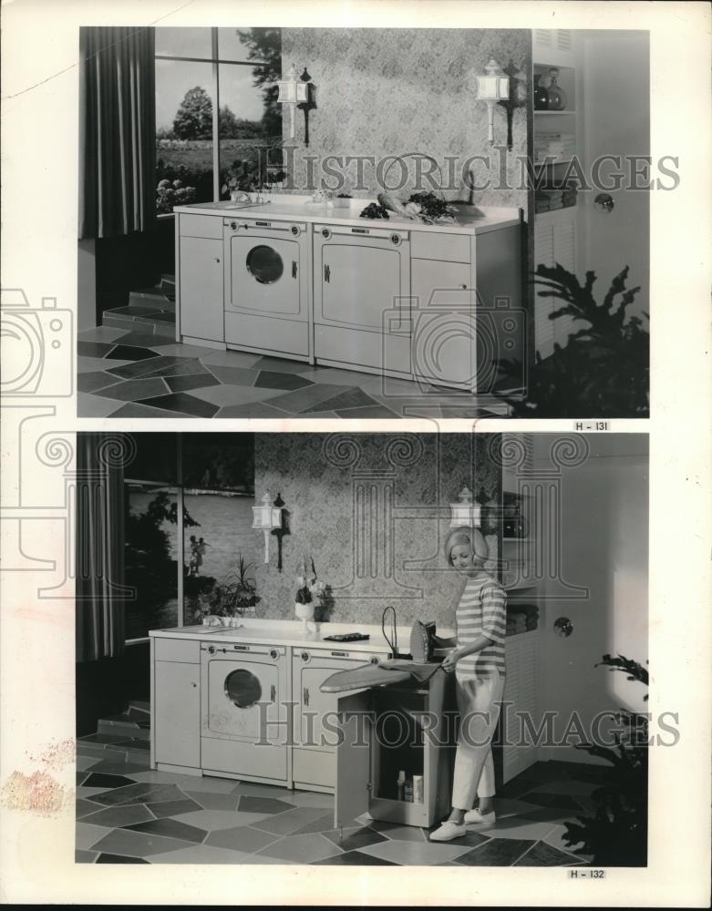 1964 Press Photo Laundry Unit Combines Laundering Functions Into One Location - Historic Images