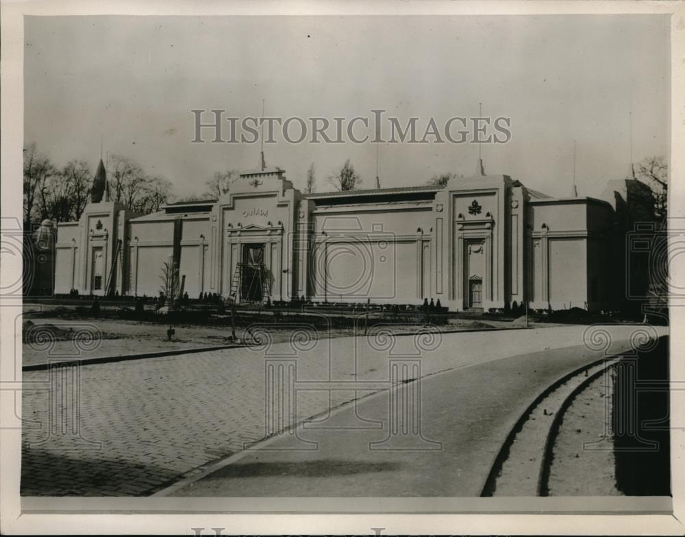 1930 Press Photo Antwerp Exhibition halls prepped for International show - Historic Images