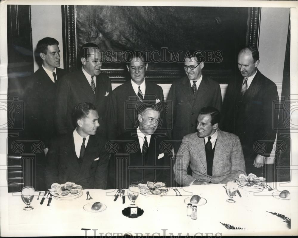 1937 Press Photo English tennis star JW Wear, FM Edwards, F Honor, J Campbell - Historic Images