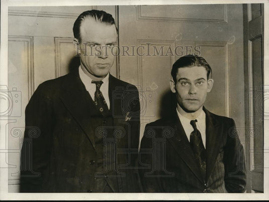 1931 Press Photo William Ware and Ernest Hopper After Confessing Parts in - Historic Images