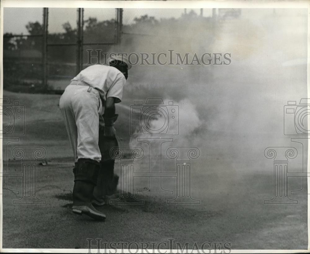 1941 Press Photo Firemen&#39;s training demo at Penn State College - Historic Images