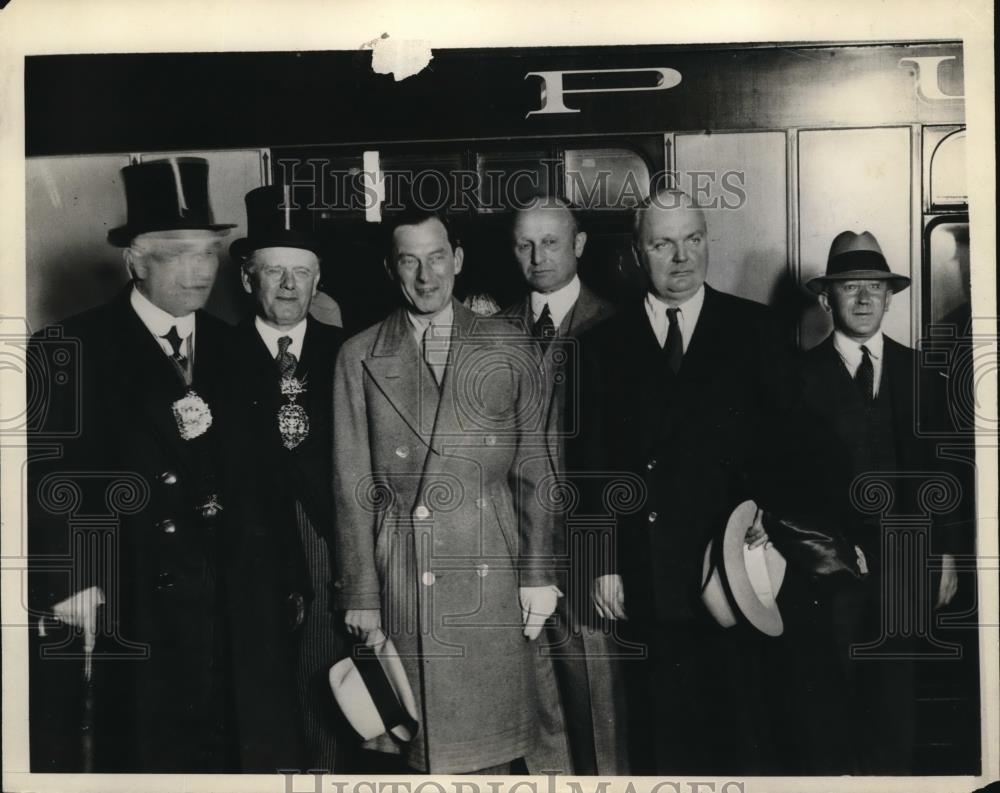 1931 Press Photo London Mayor James J. Walker (third from left) Arriving in - Historic Images