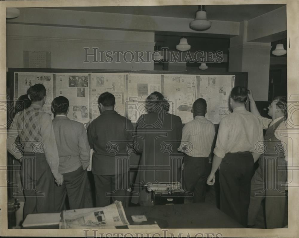 1946 Press Photo During Strike Cleveland Press reporters covered stories and - Historic Images