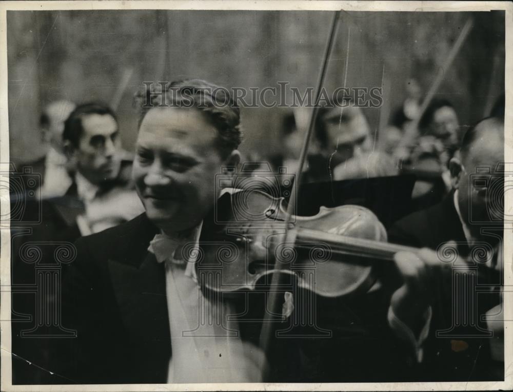 1937 Press Photo Ilya Schkolnik Concert Master of the Detroit Symphony - Historic Images