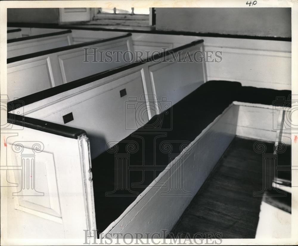 1960 Press Photo George Washington&#39;s Pew at Christ Church in Alexandria, VA. - Historic Images