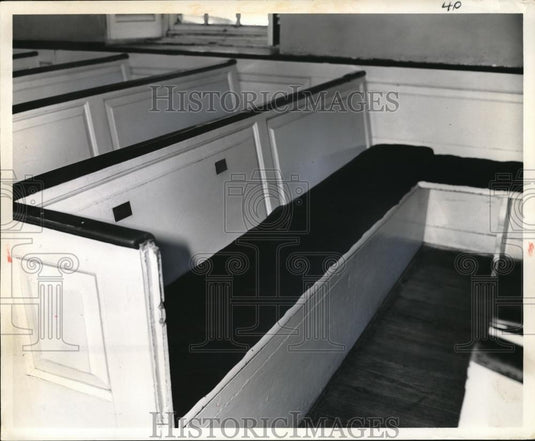 1960 Press Photo George Washington's Pew at Christ Church in Alexandria, VA. - Historic Images
