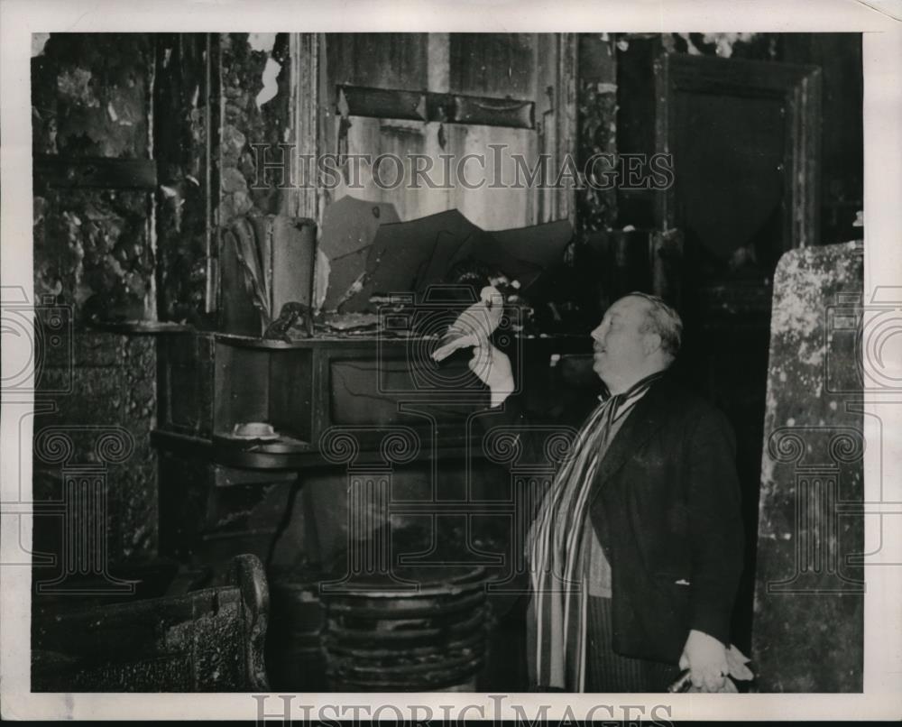 1941 Press Photo Old Cheshire Cheese, ancient London Tavern, damaged in fire - Historic Images