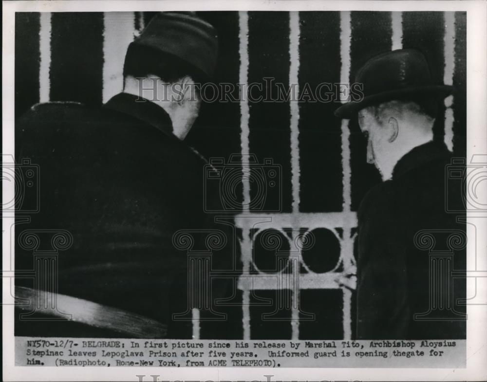 Press Photo Belgrade in first picture since his release by Marshal Tito Arch- - Historic Images