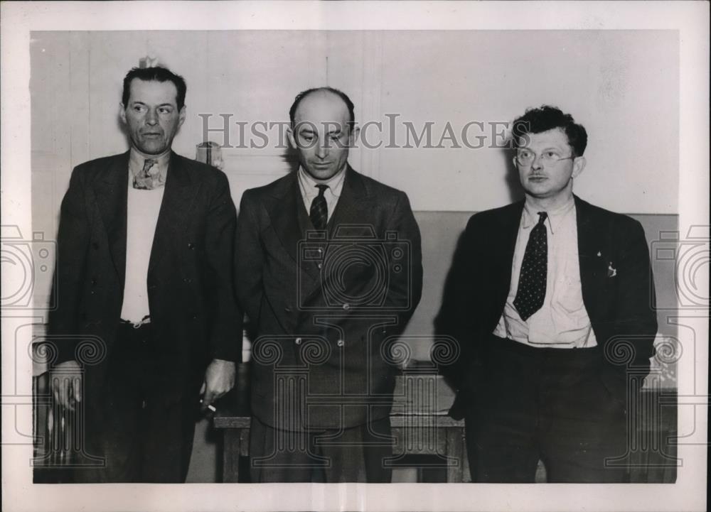 1937 Press Photo William Olam, William Riverwood, and Bronislaw Szeliga Captured - Historic Images