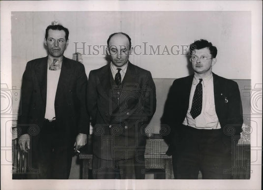 1937 Press Photo William Olam, William Riverwood, and Bronislaw Szeliga Captured - Historic Images