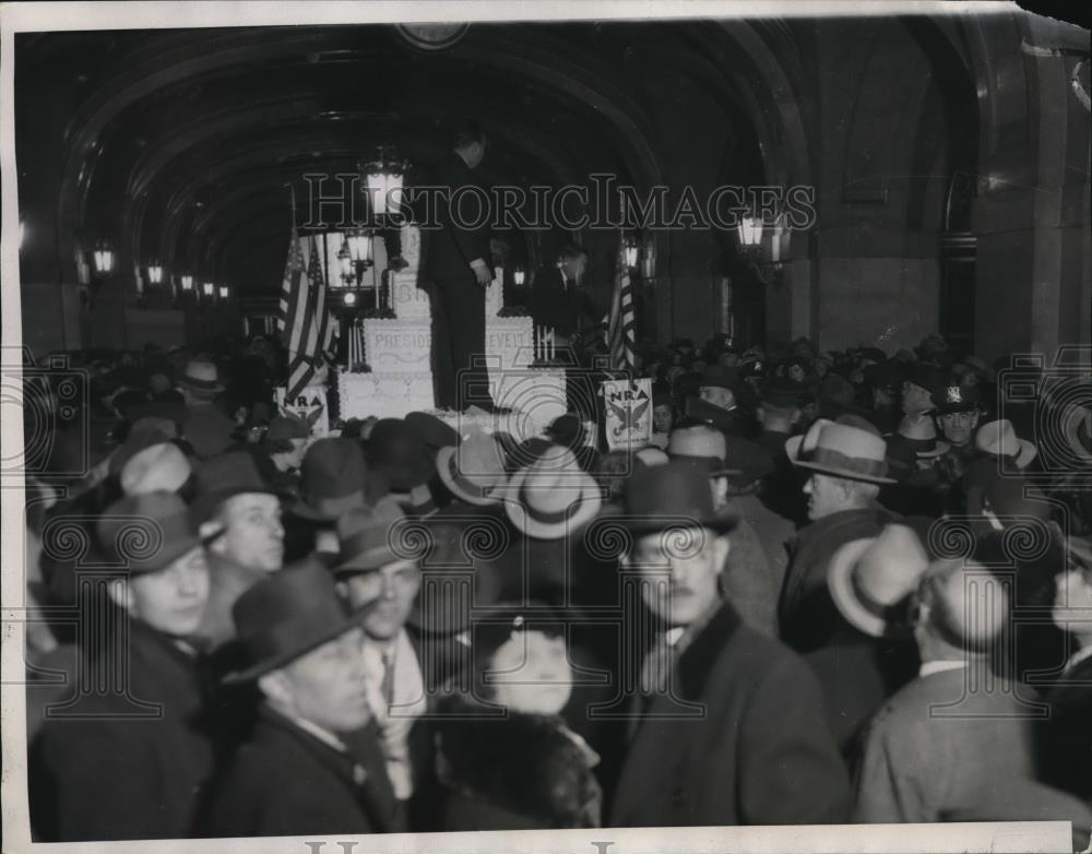 1934 Press Photo Chicago&#39;s official Roosevelt party - Historic Images