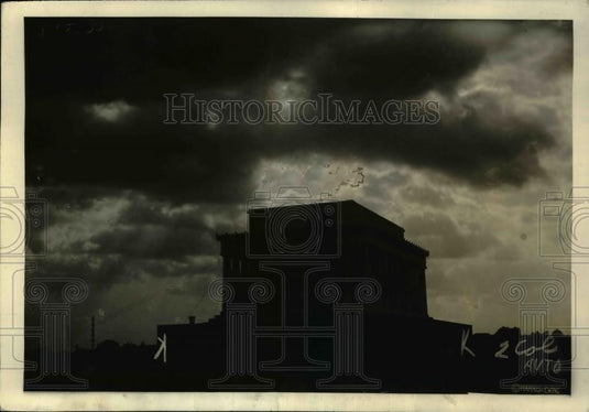 1920 Press Photo Sunset view of Lincoln Memorial in Wash DC - Historic Images