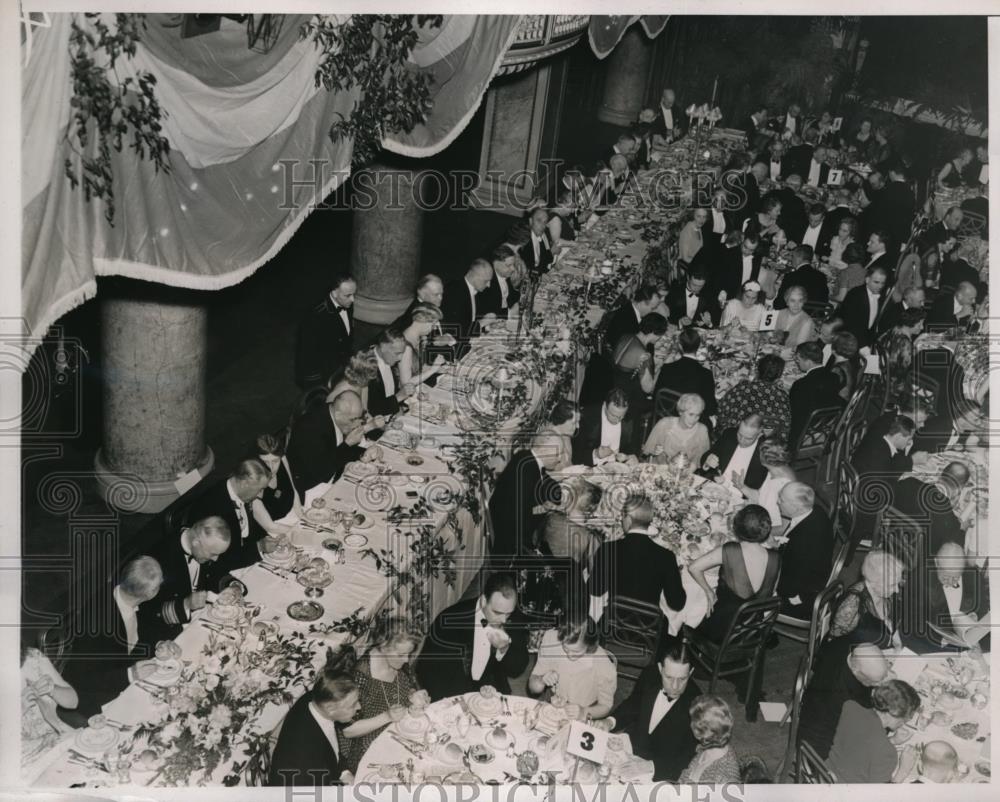 1938 Press Photo Herbert Hoover Slams Franklin in Speech at Franklin Institute. - Historic Images