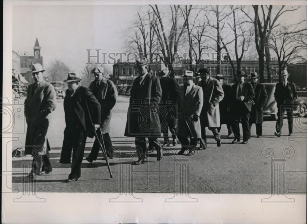 1937 Press Photo The jury of the murder of Rev.Colonel Elsworth Newton murder - Historic Images