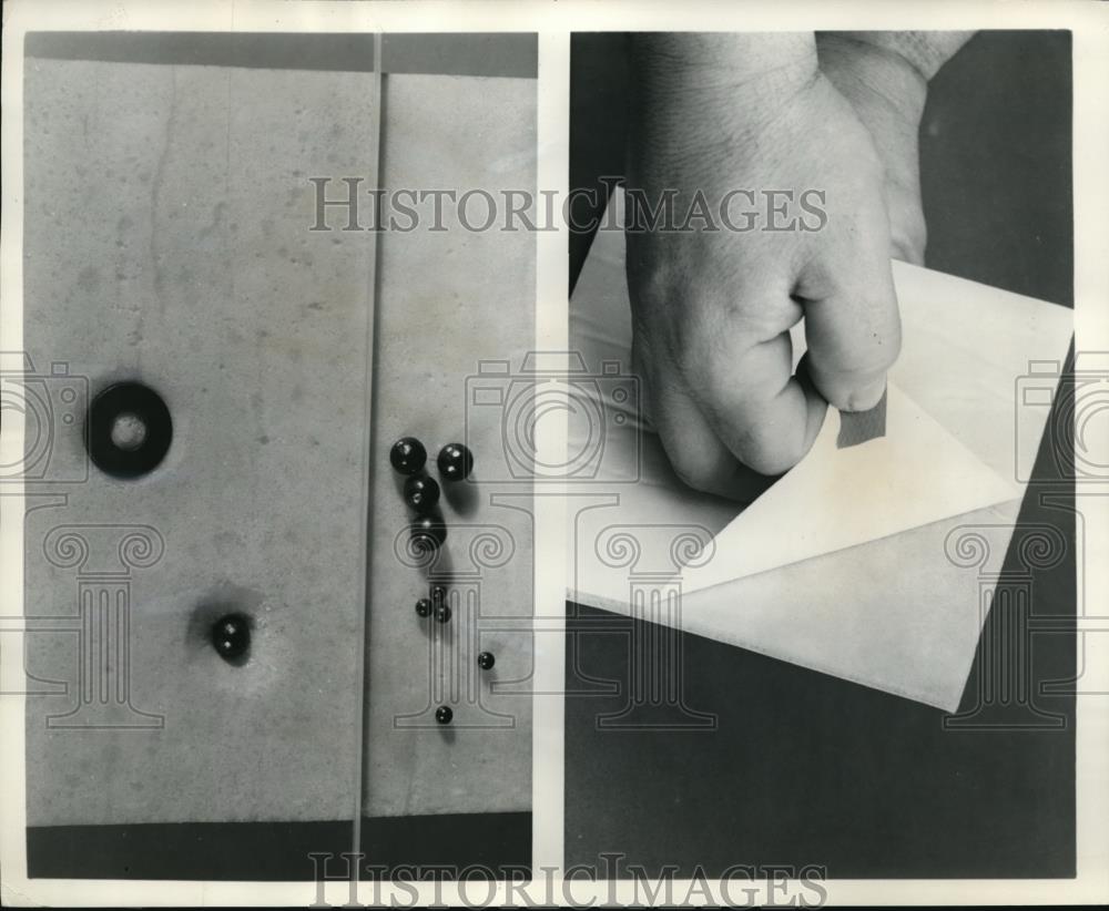 1961 Press Photo Adhesive Tape Grasping Corner Tap Tab Easy Grasping - Historic Images