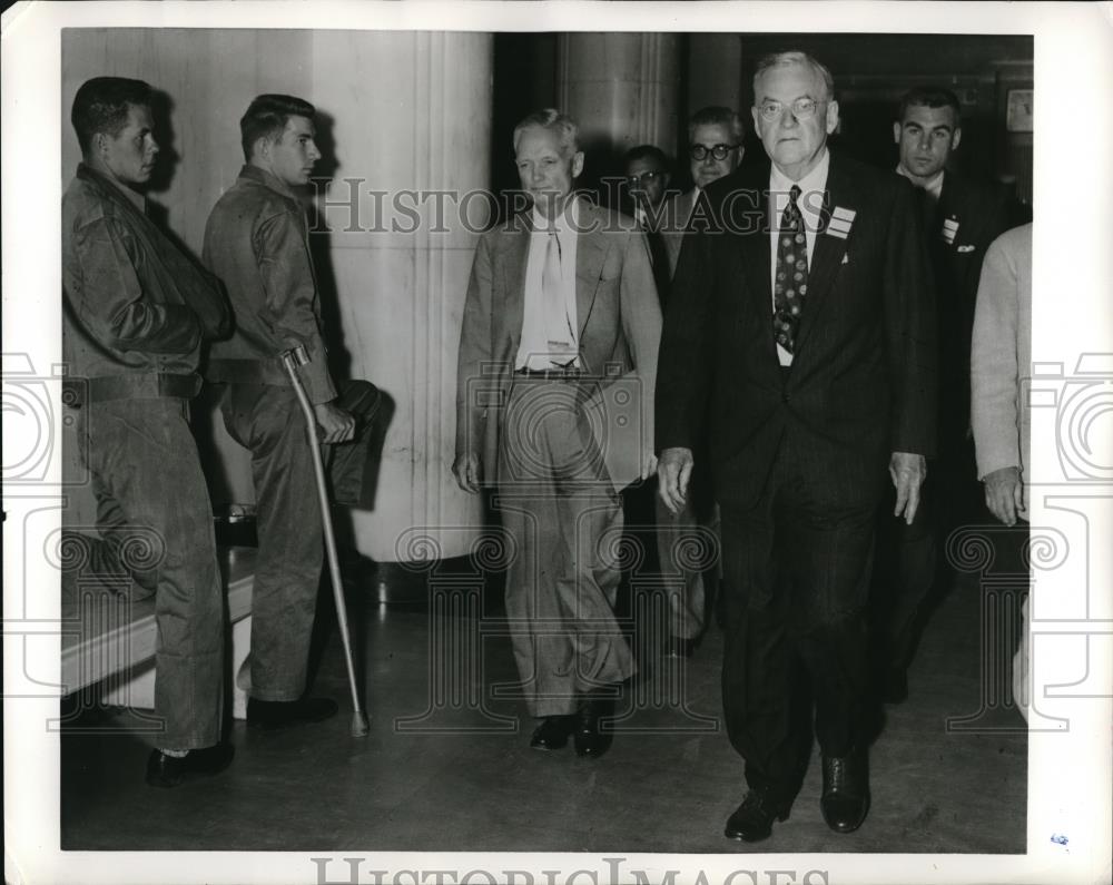 1963 Press Photo Foster Dulles and Governor Adams, visitors for the president - Historic Images