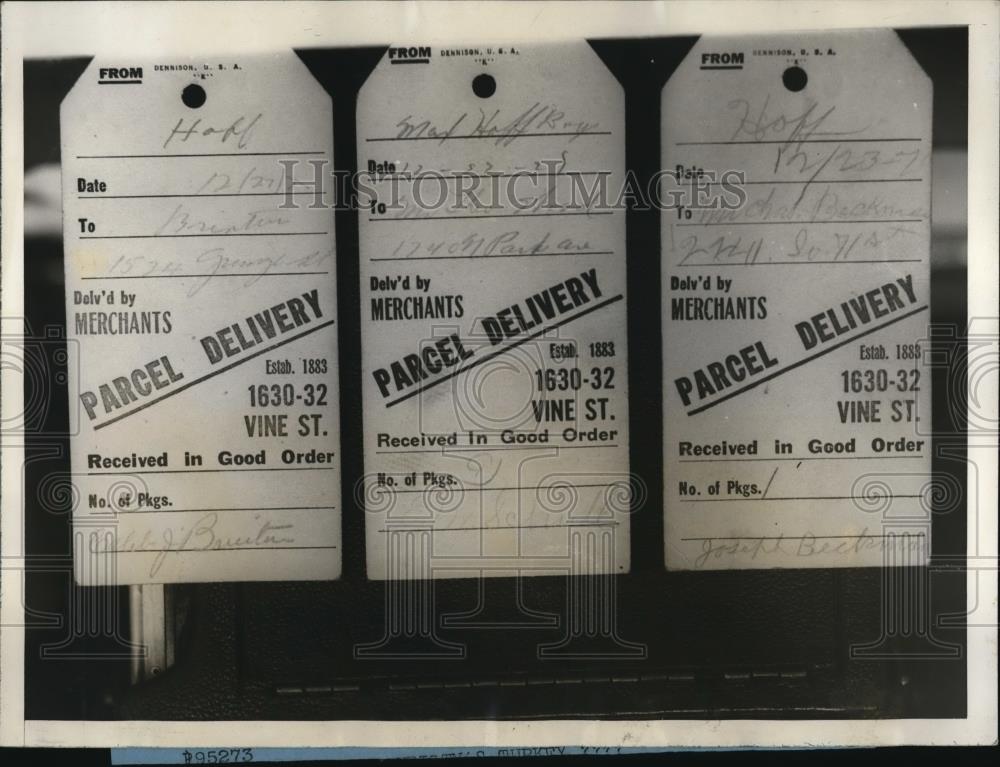 1928 Press Photo Parcel Delivery Stamps - Historic Images