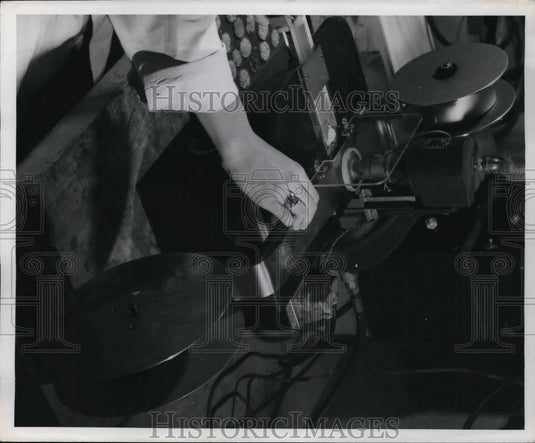 Press Photo Planchets sealed between two rolls of polyvinyl tape - Historic Images