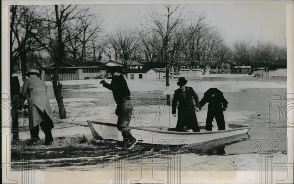 1938 Press Photo Illinois floods continue - Historic Images