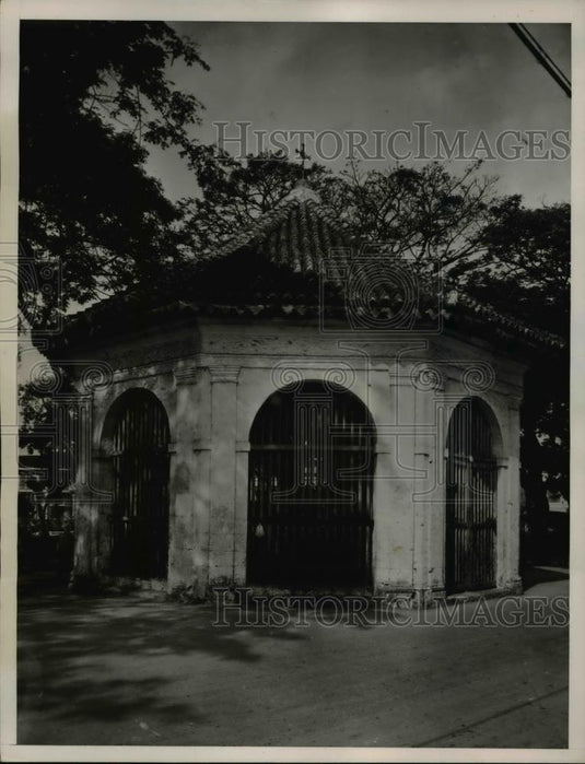 1937 Press Photo Site of First Mass in Philippines in Cebu Eucharist Congress - Historic Images
