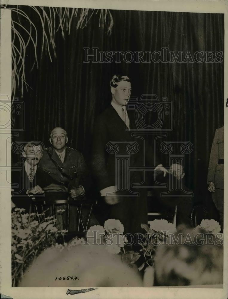 1919 Press Photo Prince Of Wales Addresses Delegation of English Businessmen - Historic Images