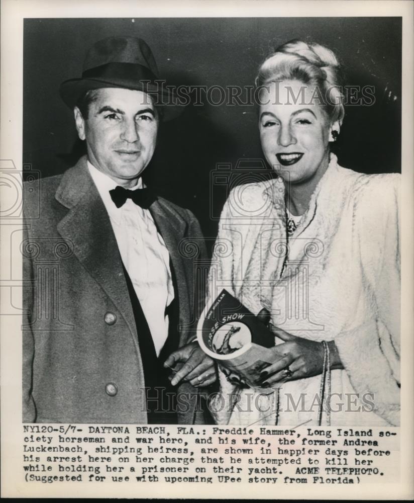 1949 Press Photo Freddie Hammer, Long Island society horseman and a war - Historic Images