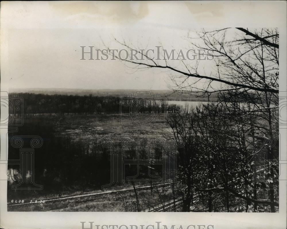 1938 Press Photo TVAs Gilbertsville Dam on Tennesse River - Historic Images