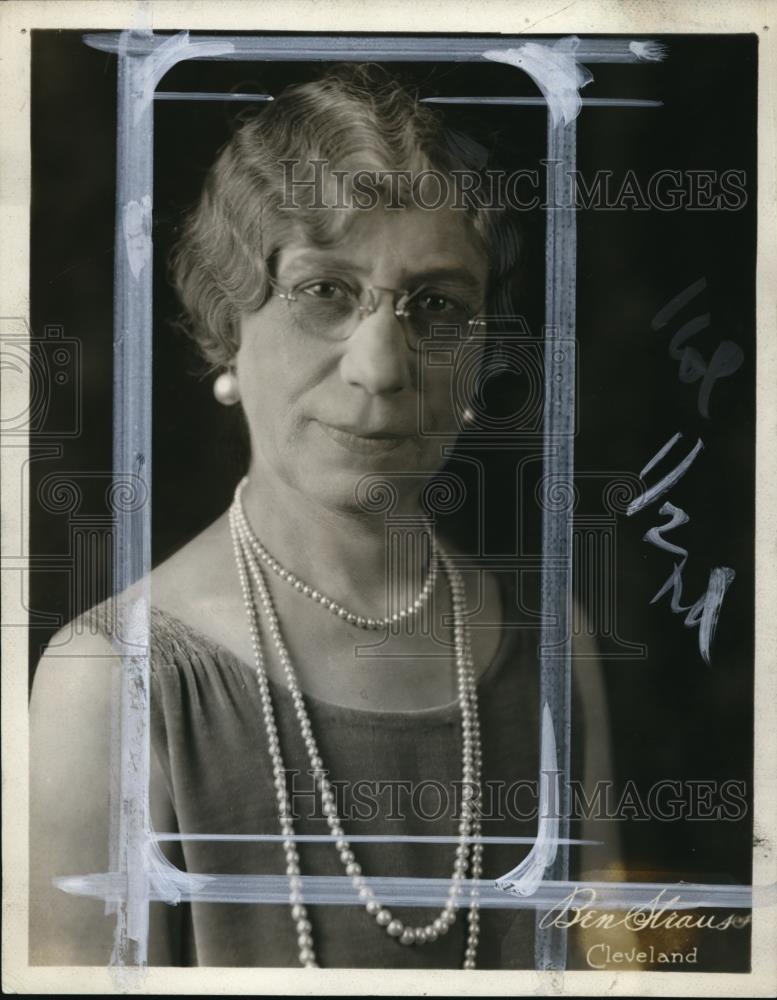 1929 Press Photo Mrs Olga Glasier Of Cleveland Federation Of Womens Club - Historic Images