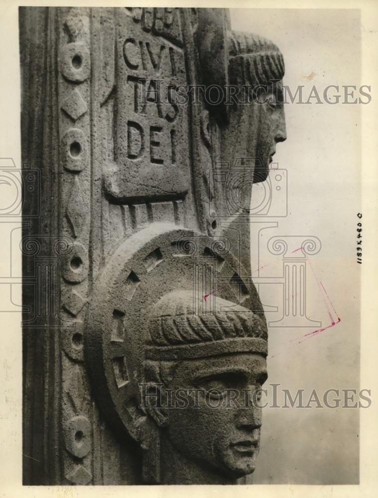 1927 Press Photo Paris France sculptures at Church of Villemoble - Historic Images