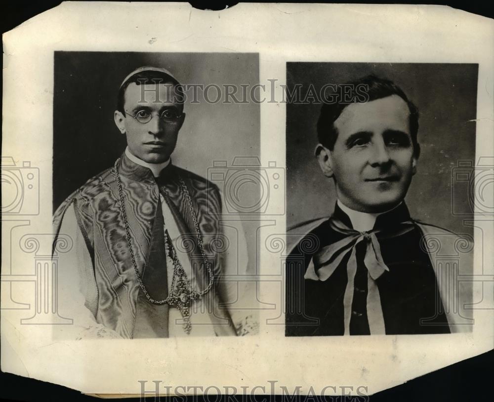 1931 Press Photo Cardinal Pacelli &amp; Monsignor Pizzardo - Historic Images