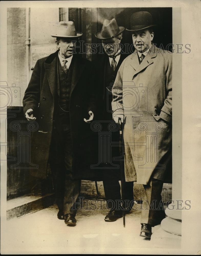 1926 Press Photo JH Thomas, Ramsay MacDonald, Art Henderson, England - Historic Images