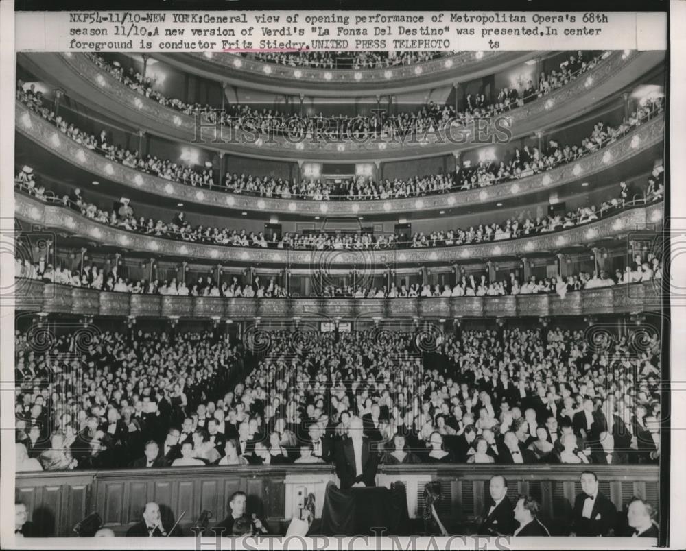 1952 Press Photo New York Opening Performance Metropolitan Verdi&#39;s La Fonza - Historic Images